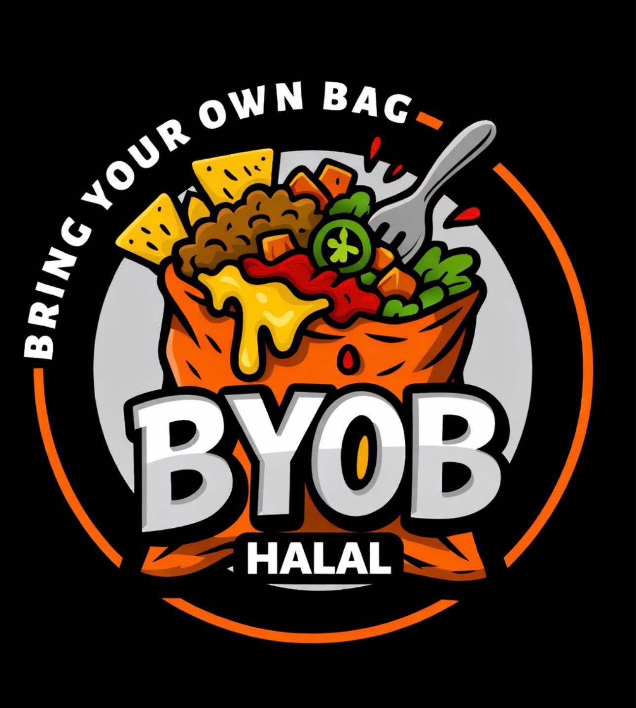 BYOB — Bring Your Own Bag halal walking tacos logo
